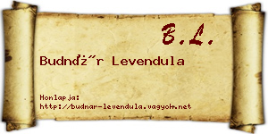 Budnár Levendula névjegykártya